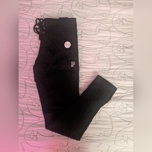 BRAND NEW AUTHENTIC WOMENS PINK BY VS BLACK LEGGINGS